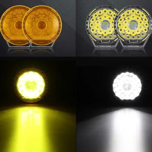 (2pcs/set) 9 Inch Round LED Driving Light Amber Cover Light Shield Cover