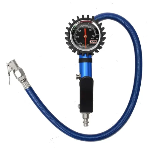 ARB Tire Pressure Monitor Inflator and Deflator with Analog Gauge and Braided Flexible Hose Blue ARB605A