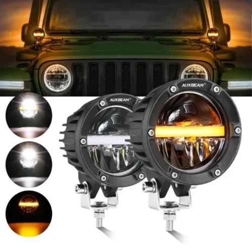 C4 Series | 4 Inch 110w 11000lm Led Pods Offroad Led Driving Lights With Amber Drl