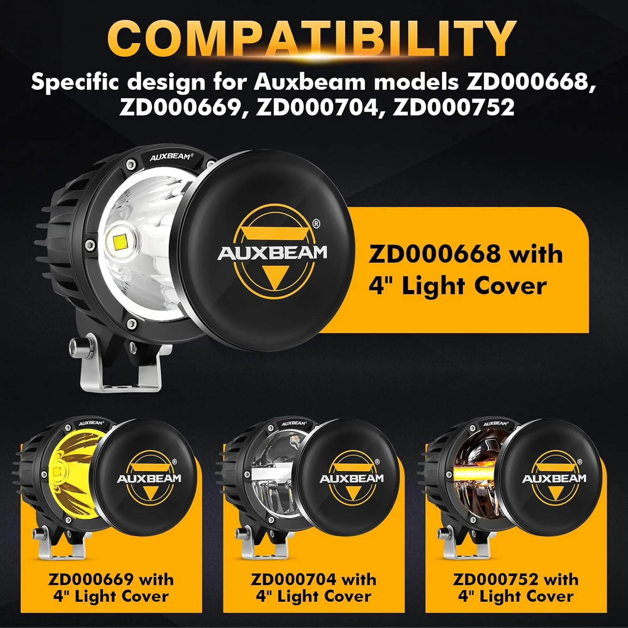 4 Inch Round LED Pod Lights Black Cover Light Shield Cover - Image 2